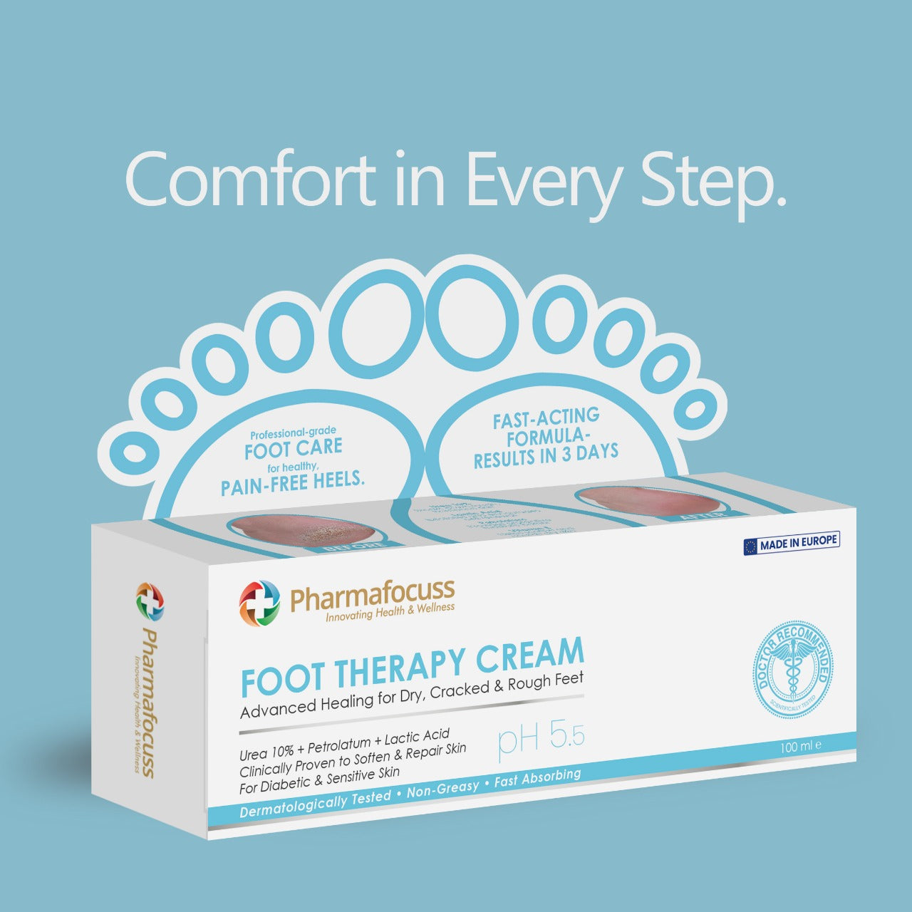 Foot Therapy Cream – Advanced Care for Dry, Cracked Feet
