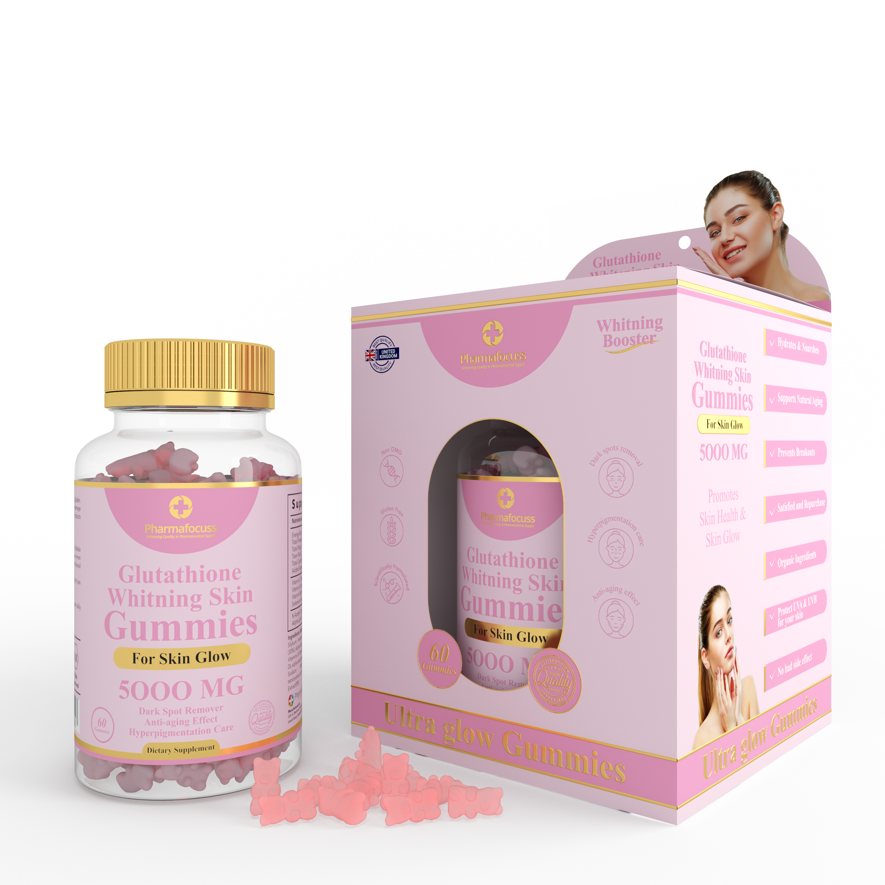 Glutathione Whitning Skin Gummies
