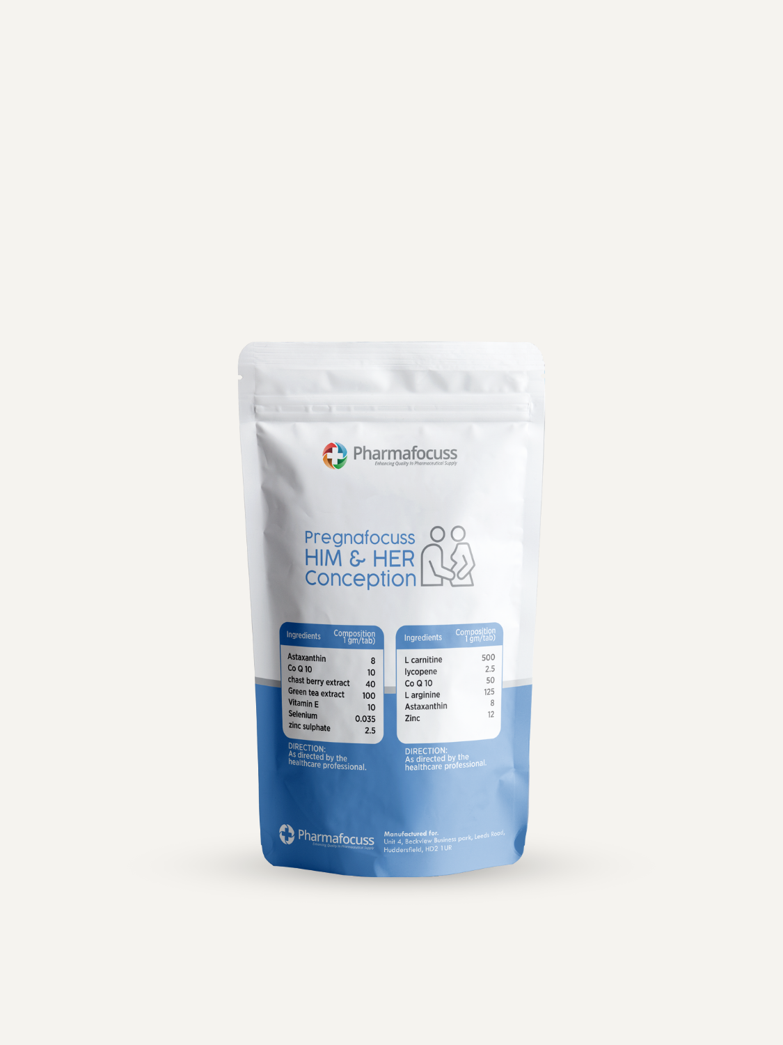 Pregnafocuss HIM &amp; HER Conception Food Supplements