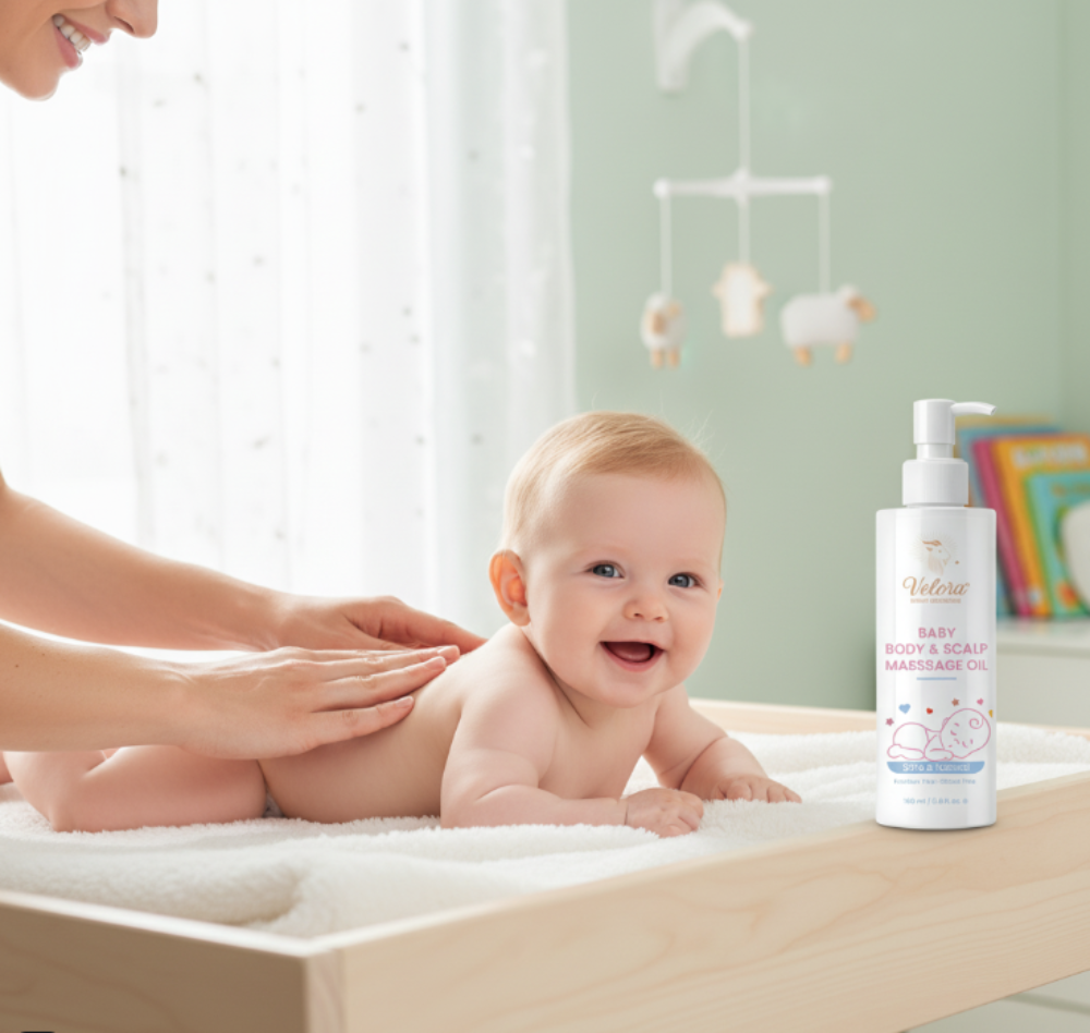 Velora Baby Body &amp; Scalp Massage Oil Lavender