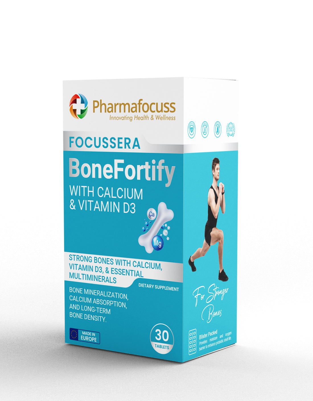 Pharmafocuss Focusséra BoneFortify Calcium &amp; Vitamin D3 Tablets