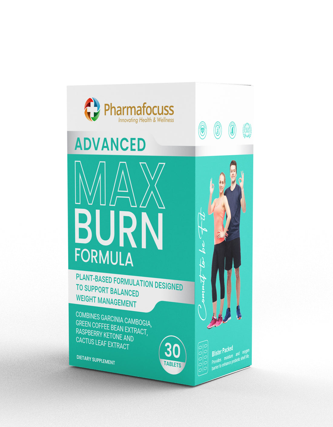 Pharmafocuss Focusséra Max Burn Formula Advanced Metabolic &amp; Weight Management Capsules.