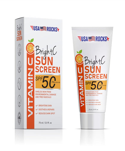 SPF 50 with Vitamin C and Hyaluronic Acid: